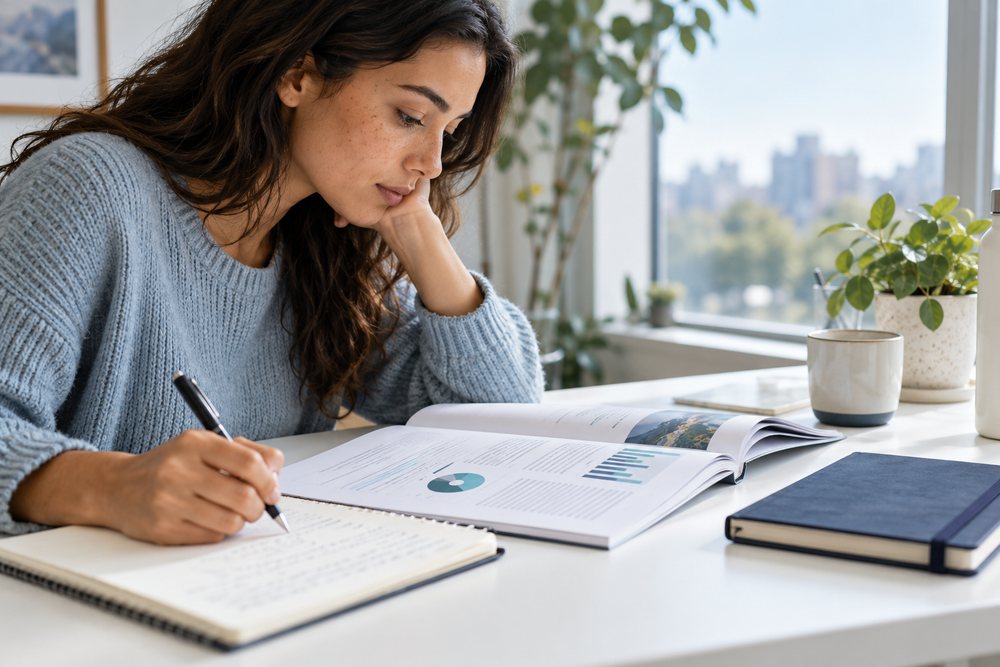 A learner studying market fundamentals
